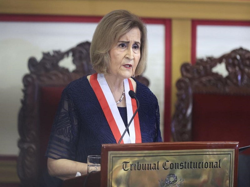 Presidenta del Tribunal Constitucional niega blindaje a presidenta Dina Boluarte
