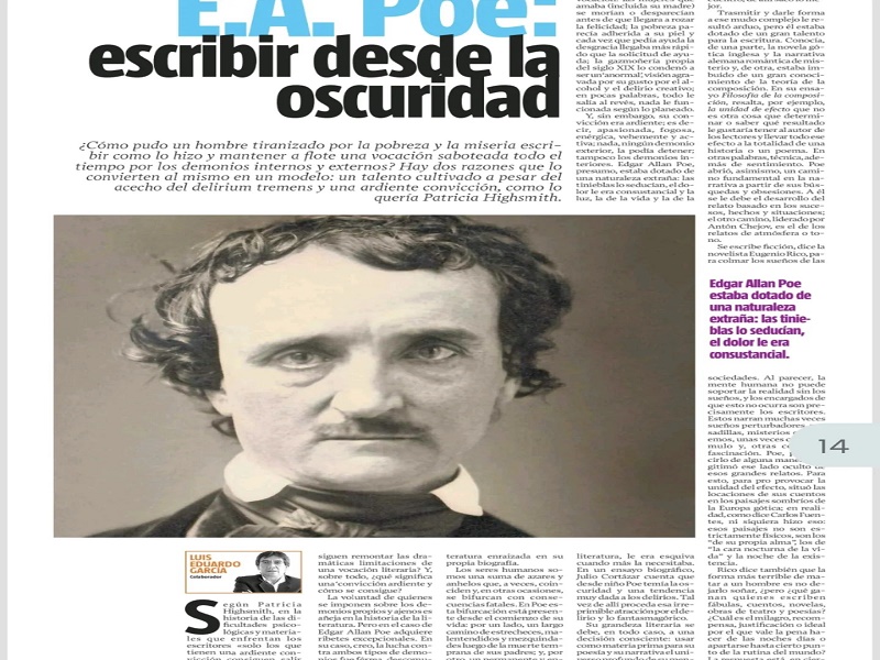 POE: ESCRIBIR DESDE LA OSCURIDAD 