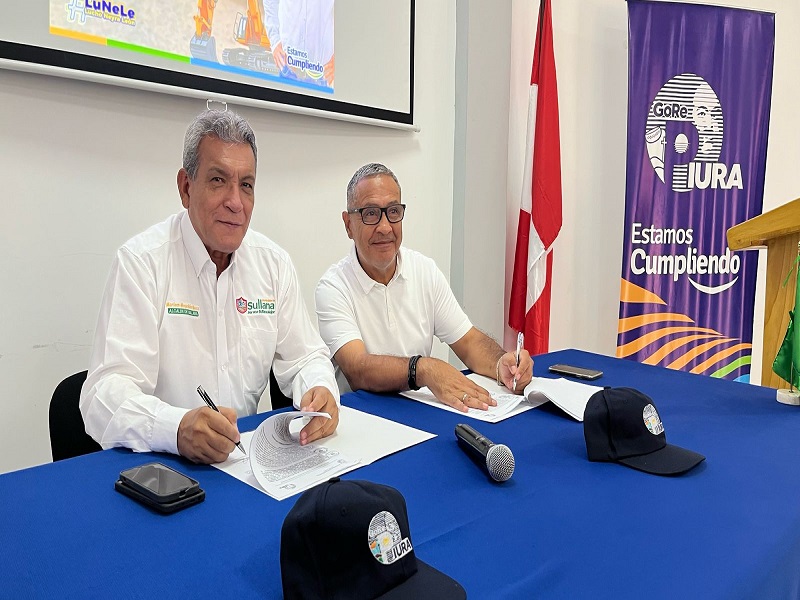 Alcalde Marlem Mogollón firma convenio para construcción de la Av. San Juan Bosco