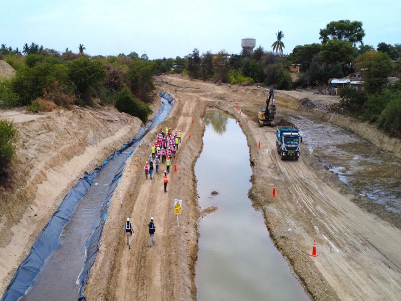 PCM supervisa avances clave del Dren Boquerón de Núñez, la obra que transformará la protección de Sullana y Bellavista