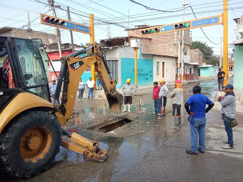 Municipalidad de Sullana sigue realizando acciones ante emergencia en el Barrio Buenos Aires