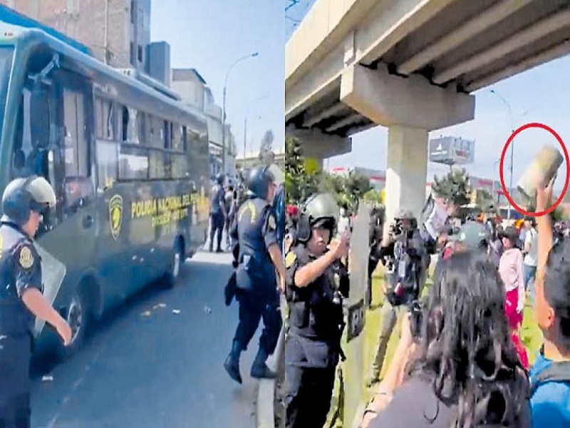 Ocho efectivos quedan heridos en ataque a bus policial