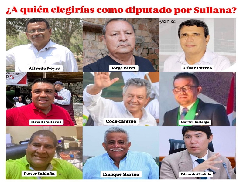  Sullana : Se vislumbra  algunos nombres de candidatos a Diputados