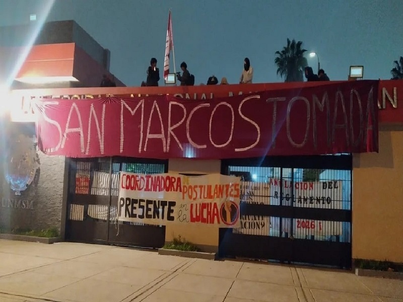 Por tercer día consecutivo: estudiantes continúan con la toma del campus de la San Marcos
