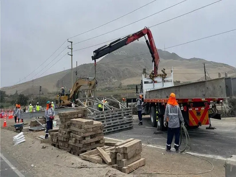 MTC inició trabajos para la colocación de puente provisional en Chancay