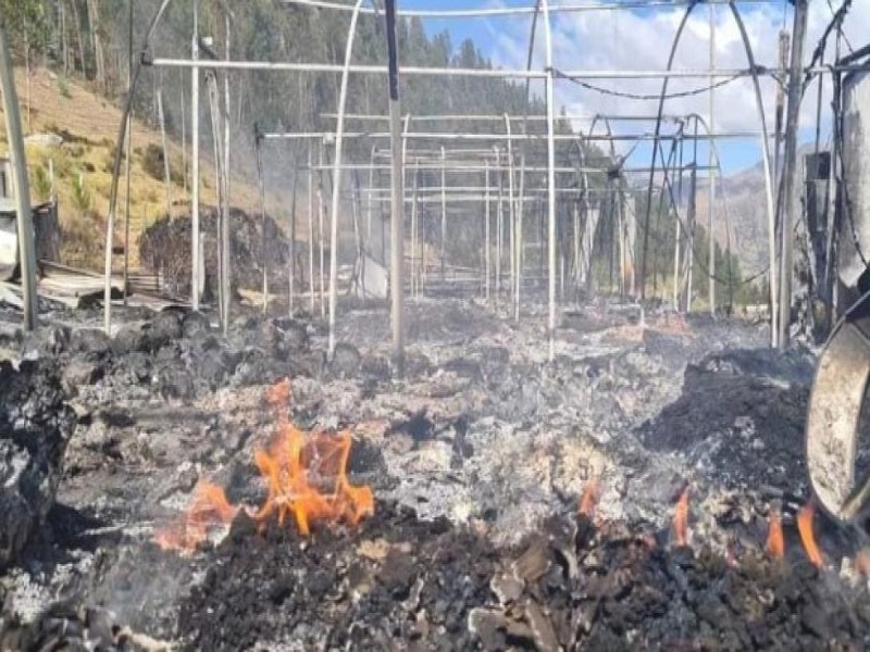 ATENTADO. Comuneros incendian campamento minero en Aymaraes exigiendo el retiro definitivo de Southern