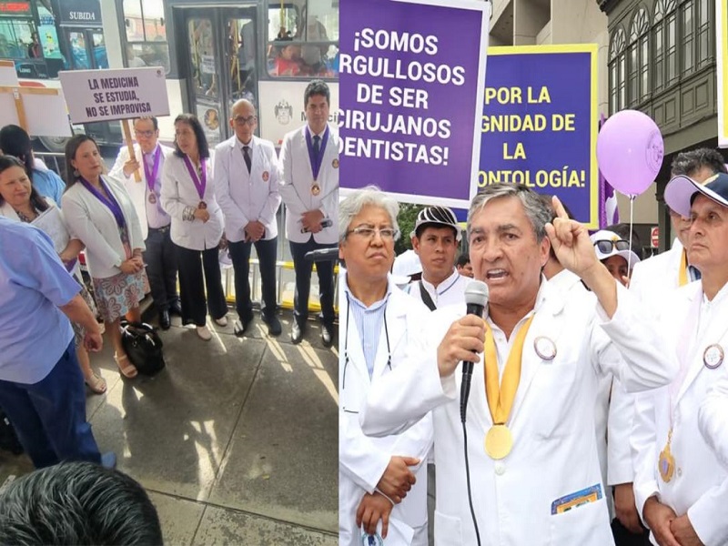 Médicos y odontólogos enfrentados por Ley 32210 amenazan con huelga nacional