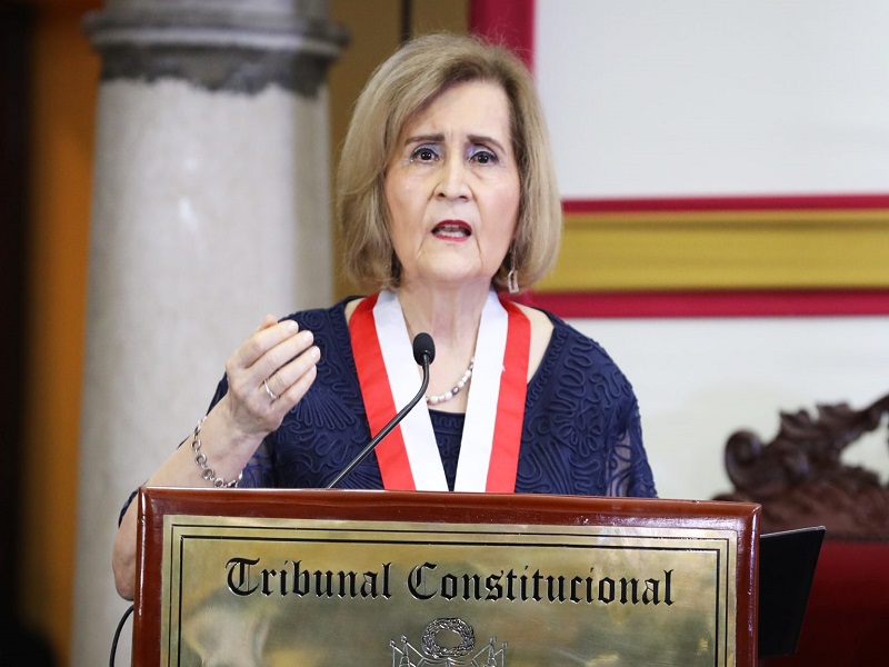 Presidenta del TC: demanda por extinción de dominio tardaría hasta dos meses en ser resuelta por su complejidad