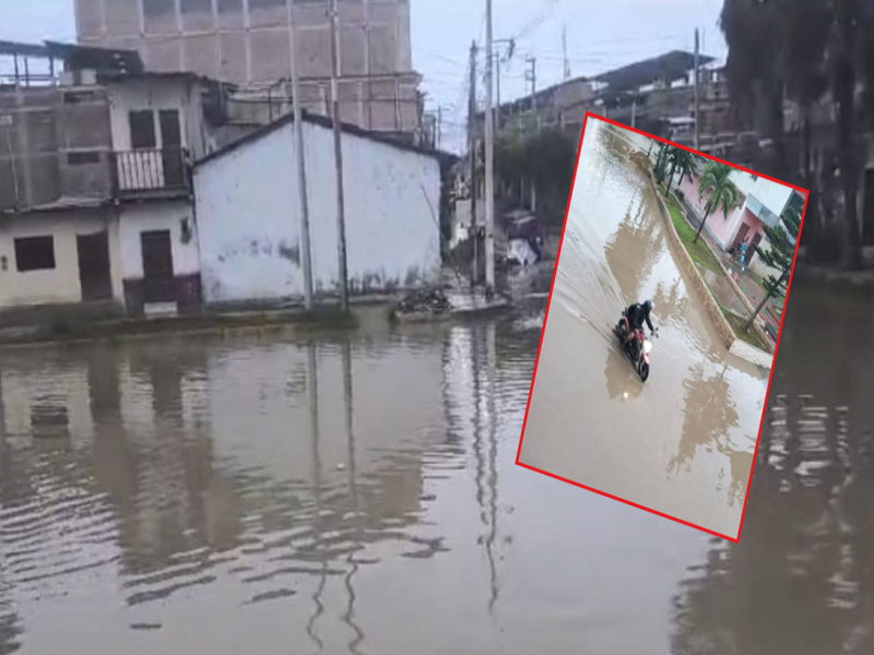 Lluvia torrencial de varias horas de duración causó aniegos en Tumbes