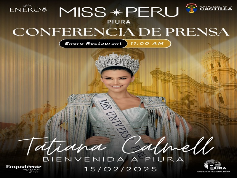 Miss Universo Américas 2024, Tatiana Calmell llega a Piura 