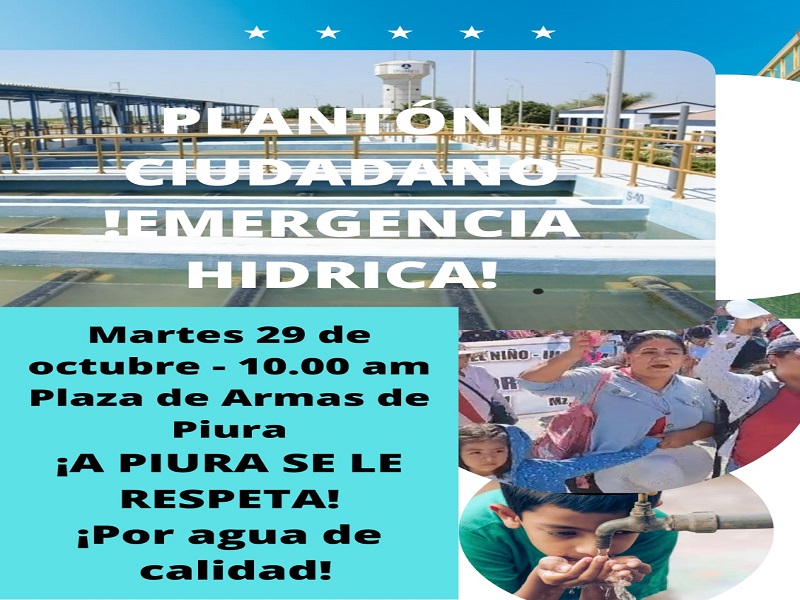 PLANTÓN POR EMERGENCIA HIDRICA EN PIURA 